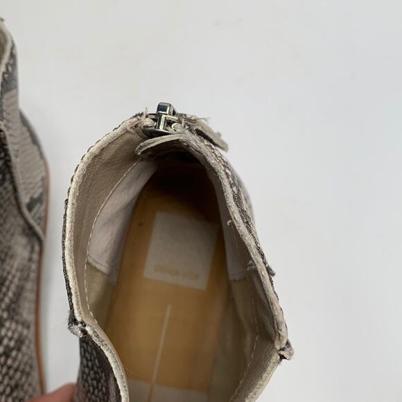 Dolce Vita Women's Tavin Faux Snakeskin Zip Booties Ankle Boots S-044 Sz 8.5 - Picture 6 of 9